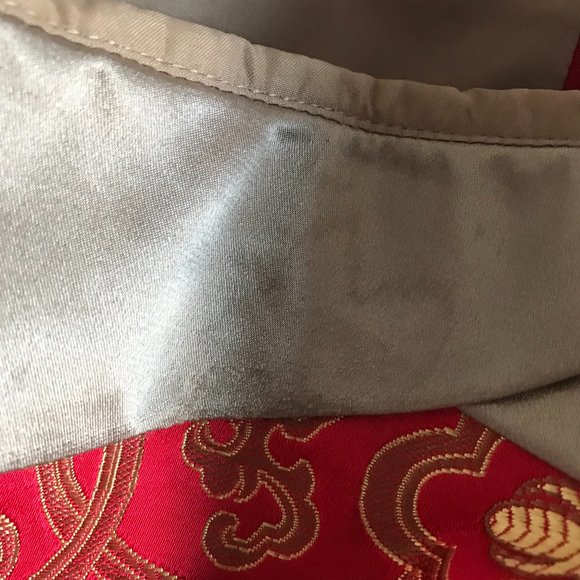 Strapless, red and gold dress - Picture 4 of 4